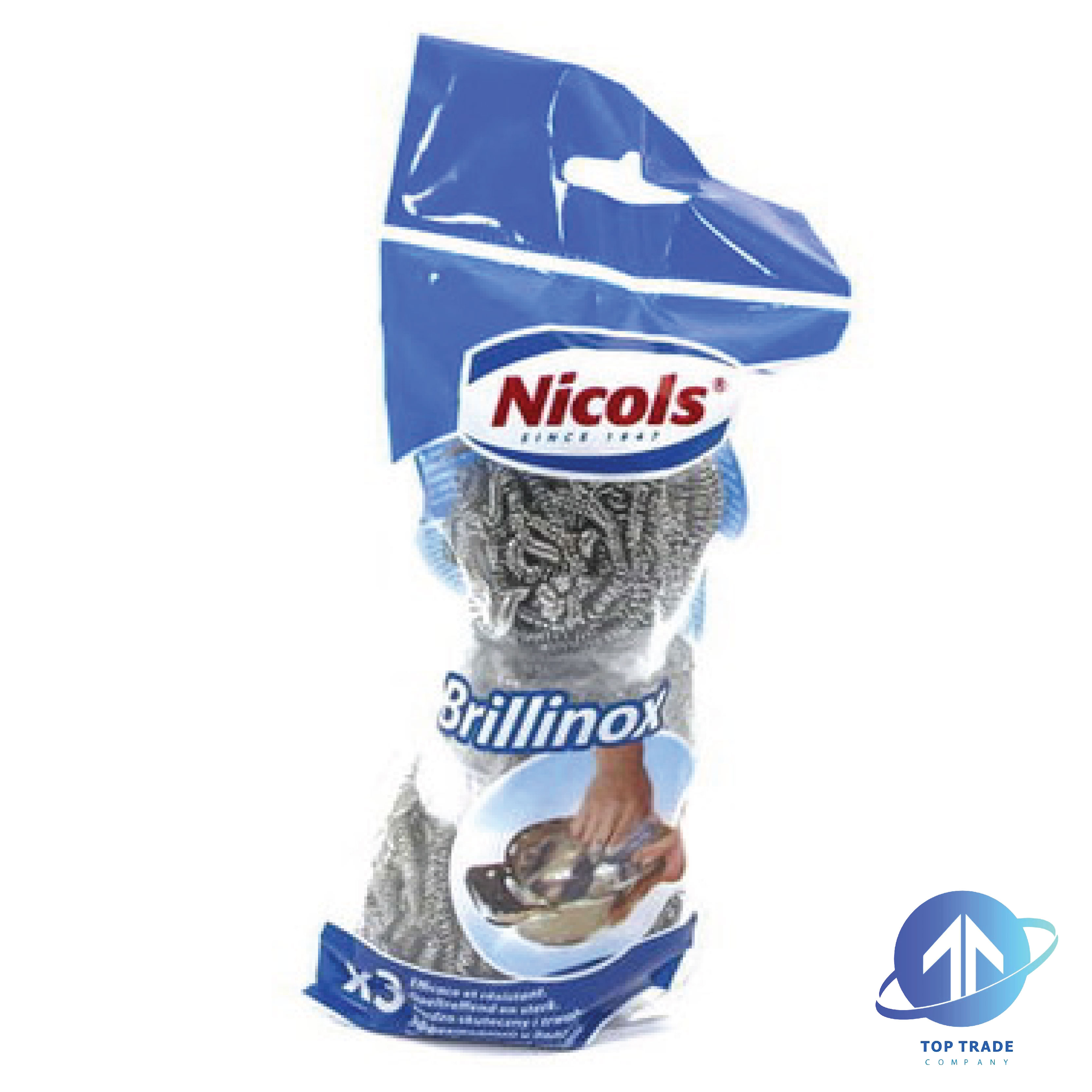 Nicols scouring pad metal netinox 3pcs